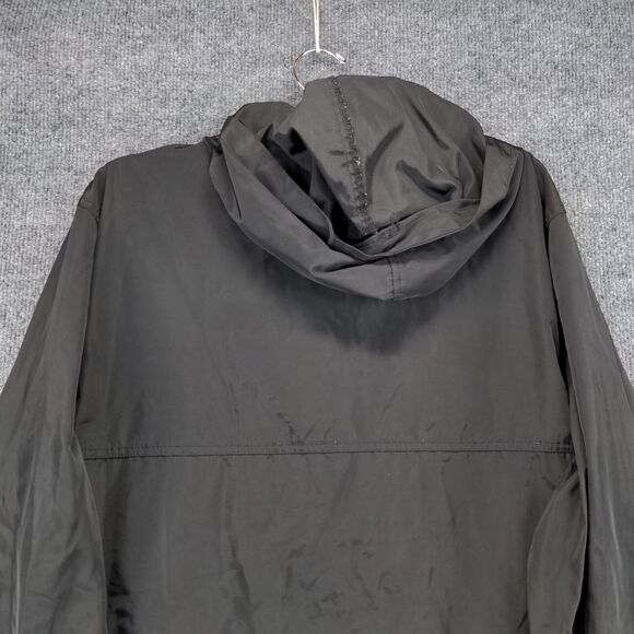 Shouthouse Full Zip Hooded Rain Jacket Mens Medium Long Sleeve Black Polyester - Picture 6 of 12